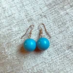 Blue beaded earrings